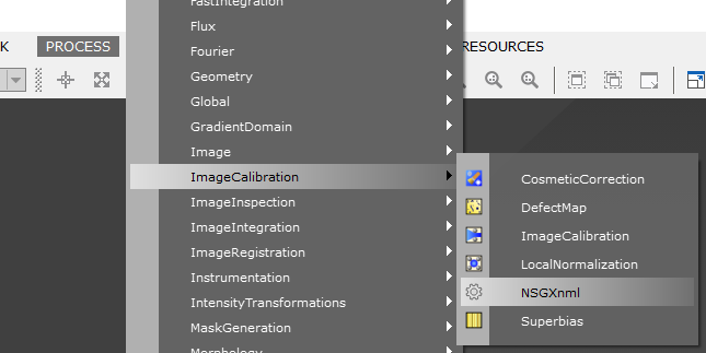 PixInsight menu: PROCESS > Image Calibration > NSGXnml